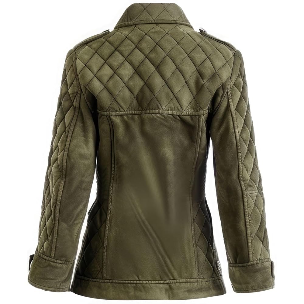 todayful ECO LEATHER OVER JACKET olive Leather Moto Jacket
